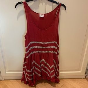 Free People Voile and Lace Trapeze Slip